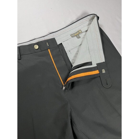 Peter Millar Mens Pants 35x29 Durham Performance Black Stretch Dress Pants Golf - Picture 5 of 13